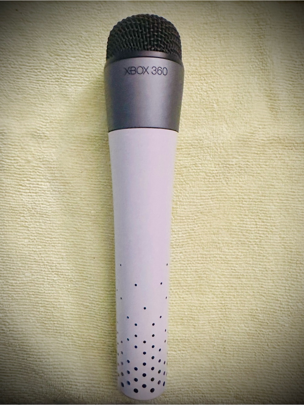 Microsoft White and Gray Wireless Karaoke Microphone